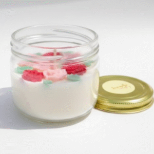 floral jar candle