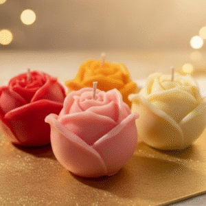 mini rose candle