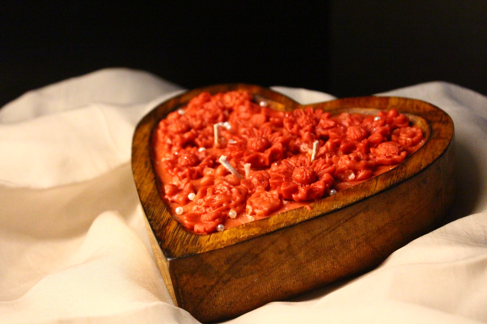 romantic heart candle romantic heart candle