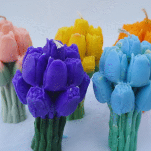 tulip bouquet candle