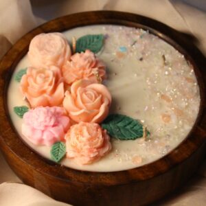 pink blossom bowl candle